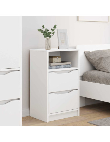 Comodini 2 pcs Bianco 40 x 30 x 467 cm Legno multistrato