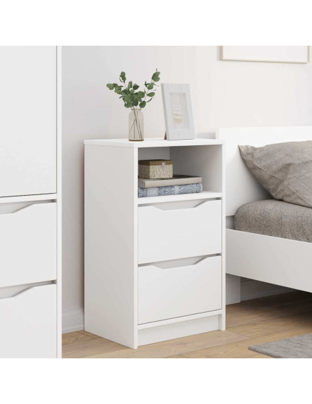 Comodini 2 pcs Bianco 40 x 30 x 467 cm Legno multistrato