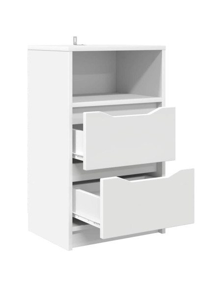 Comodini 2 pcs Bianco 40 x 30 x 467 cm Legno multistrato