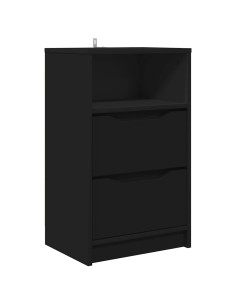 Comodino con cassetto Nero 40 x 30 x 467 cm Legno multistrato 2