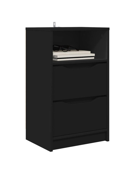 Comodini 2 pcs Nero 40 x 30 x 467 cm Legno multistrato