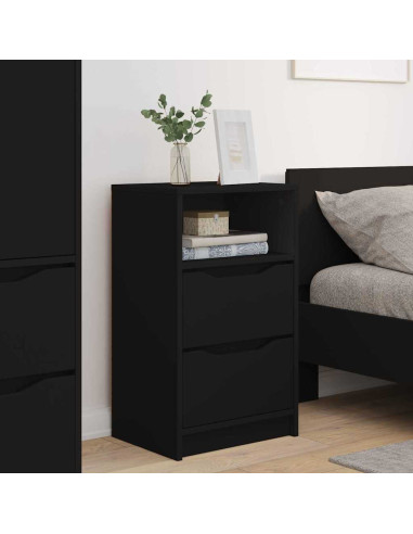 Comodini 2 pcs Nero 40 x 30 x 467 cm Legno multistrato