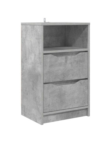 Comodino Grigio cemento 40 x 30 x 467 cm Legno multistrato