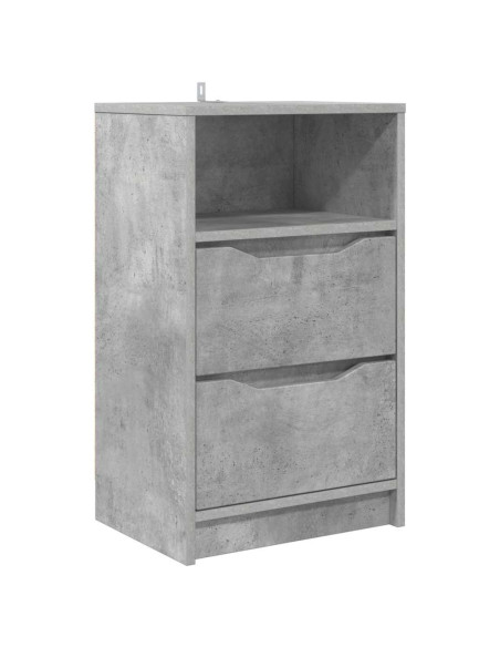Comodino Grigio cemento 40 x 30 x 467 cm Legno multistrato