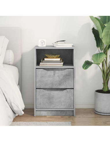 Comodino Grigio cemento 40 x 30 x 467 cm Legno multistrato