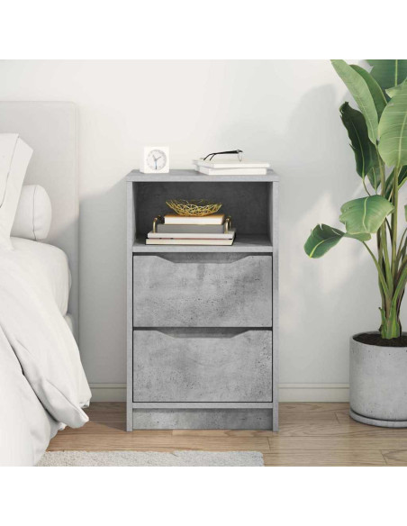 Comodino Grigio cemento 40 x 30 x 467 cm Legno multistrato