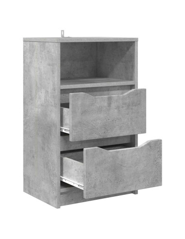 Comodino Grigio cemento 40 x 30 x 467 cm Legno multistrato
