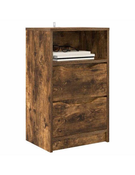 Comodini 2 pcs Rovere fumé 40 x 30 x 467 cm Legno multistrato
