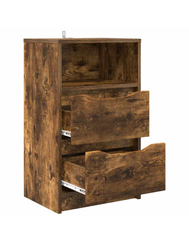 Comodini 2 pcs Rovere fumé 40 x 30 x 467 cm Legno multistrato