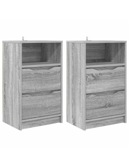 Comodini 2 pcs Grigio Sonoma 40 x 30 x 467 cm Legno multistrato