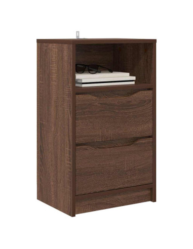 Comodini con cassetto 2 pcs Rovere Marrone 40 x 30 x 467 cm