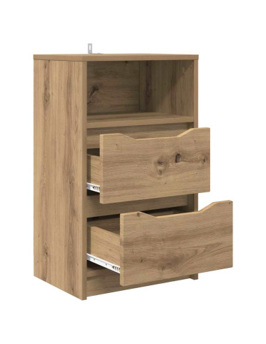 Comodini con cassetto 2 pcs Rovere artigianale 40 x 30 x 467 cm