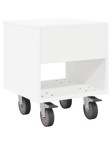 Comodino Bianco 40,5 x 40 x 48 cm Legno multistrato