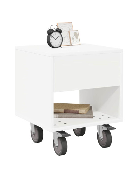 Comodino 2 pcs Bianco 40,5 x 40 x 48 cm Legno multistrato