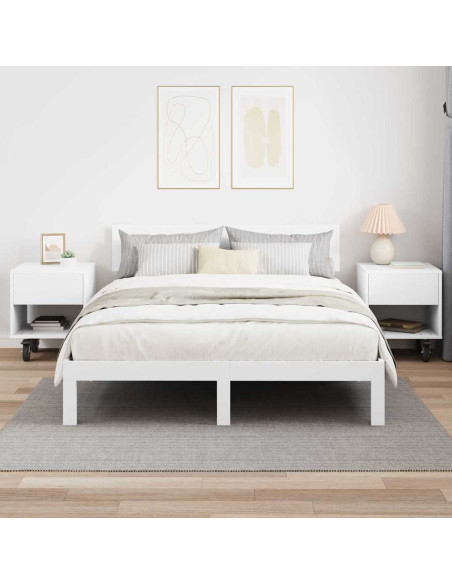 Comodino 2 pcs Bianco 40,5 x 40 x 48 cm Legno multistrato