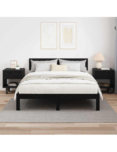 Comodino 2 pcs Rovere Nero 40,5 x 40 x 48 cm Legno multistrato