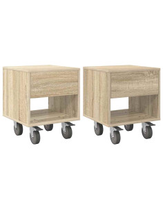 Comodino 2 pcs Rovere Sonoma 40,5 x 40 x 48 cm 2