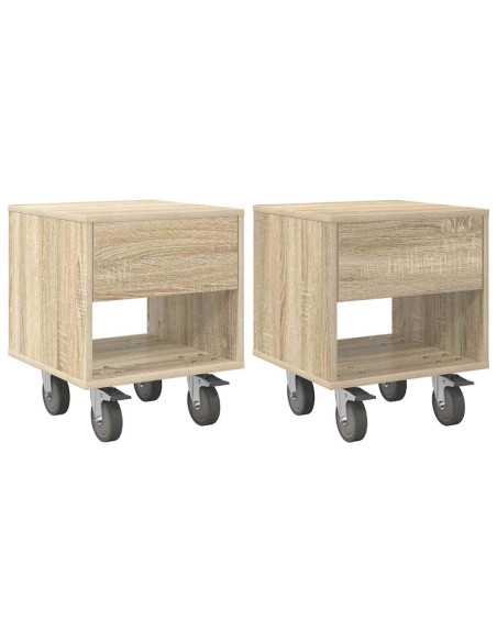 Comodino 2 pcs Rovere Sonoma 40,5 x 40 x 48 cm