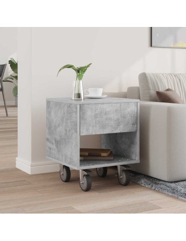 Comodino Grigio cemento 40,5 x 40 x 48 cm Legno multistrato