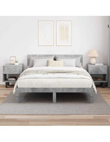 Comodino 2 pcs Grigio cemento 40,5 x 40 x 48 cm