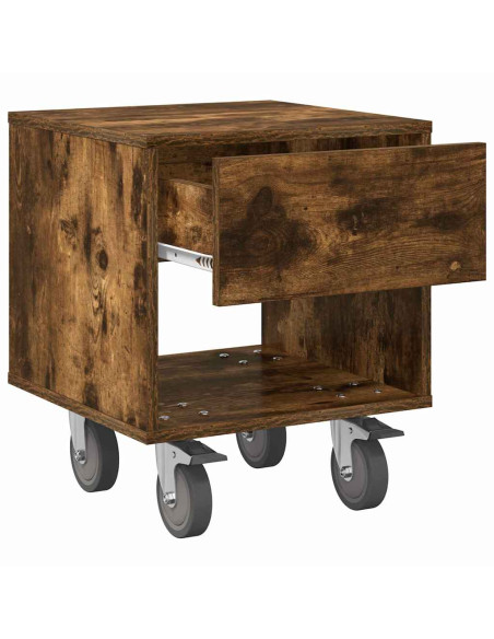 Comodino Rovere fumé 40,5 x 40 x 48 cm Legno multistrato