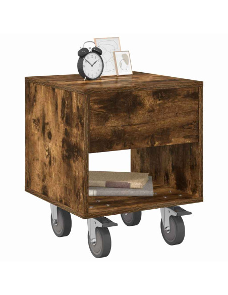 Comodino 2 pcs Rovere fumé 40,5 x 40 x 48 cm Legno multistrato