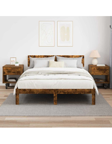 Comodino 2 pcs Rovere fumé 40,5 x 40 x 48 cm Legno multistrato