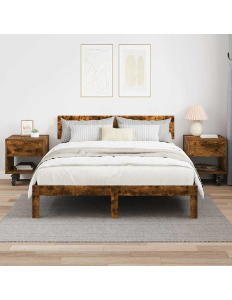 Comodino 2 pcs Rovere fumé 40,5 x 40 x 48 cm Legno multistrato