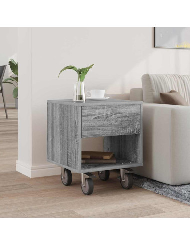 Comodino Grigio Sonoma 40,5 x 40 x 48 cm Legno multistrato