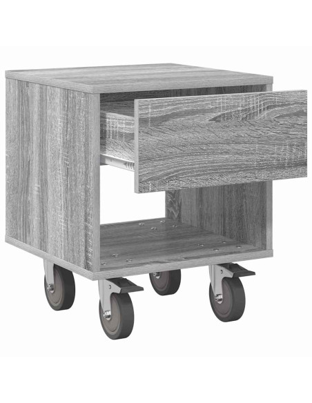 Comodino Grigio Sonoma 40,5 x 40 x 48 cm Legno multistrato