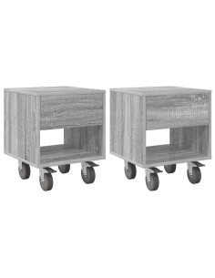Comodino 2 pcs Grigio Sonoma 40,5 x 40 x 48 cm 2