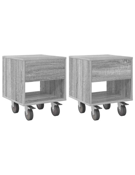Comodino 2 pcs Grigio Sonoma 40,5 x 40 x 48 cm
