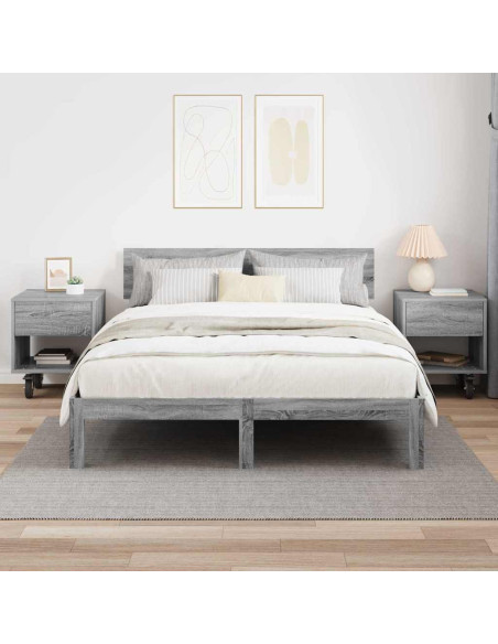 Comodino 2 pcs Grigio Sonoma 40,5 x 40 x 48 cm