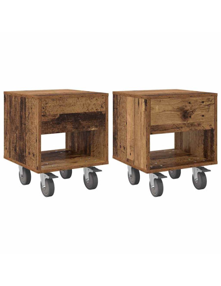 Comodino 2 pcs Legno vecchio 40,5 x 40 x 48 cm
