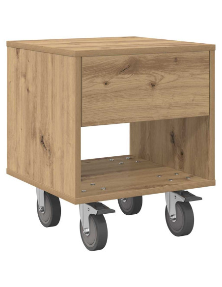 Comodino Rovere artigianale 40,5 x 40 x 48 cm Legno multistrato