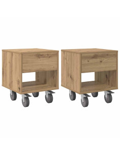 Comodino 2 pcs Rovere artigianale 40,5 x 40 x 48 cm 2