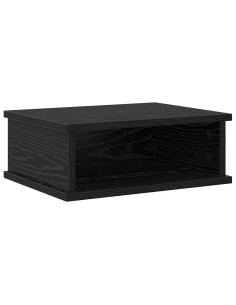 Comodino Rovere Nero 40 x 31 x 15 cm Legno multistrato 2