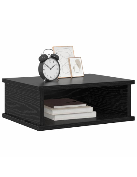 Comodino Rovere Nero 40 x 31 x 15 cm Legno multistrato