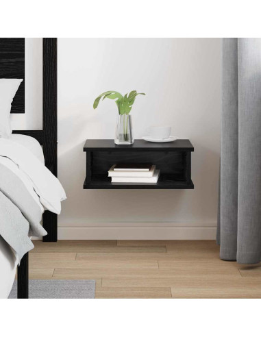 Comodino Rovere Nero 40 x 31 x 15 cm Legno multistrato