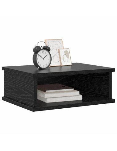 Comodino 2 pcs Rovere Nero 40 x 31 x 15 cm Legno multistrato