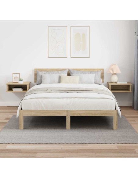 Comodino 2 pcs Rovere Sonoma 40 x 31 x 15 cm Legno multistrato