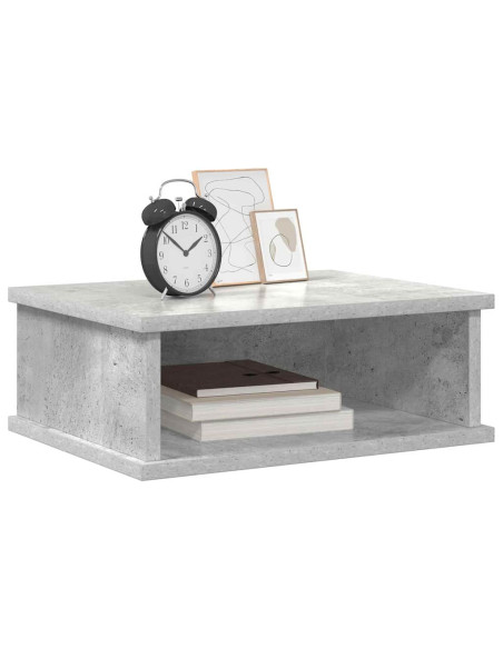 Comodino Grigio cemento 40 x 31 x 15 cm Legno multistrato