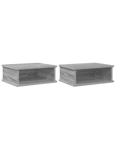 Comodino 2 pcs Grigio Sonoma 40 x 31 x 15 cm Legno multistrato