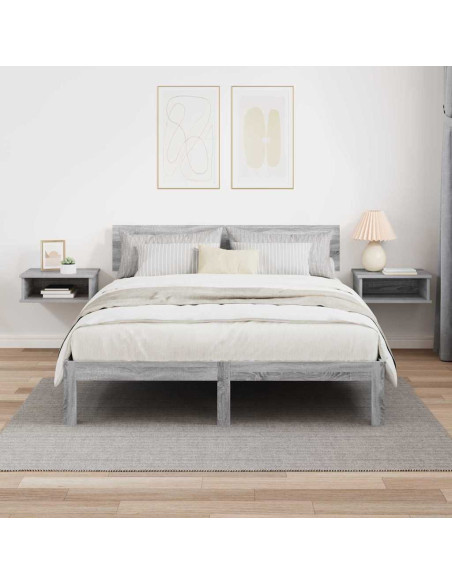 Comodino 2 pcs Grigio Sonoma 40 x 31 x 15 cm Legno multistrato