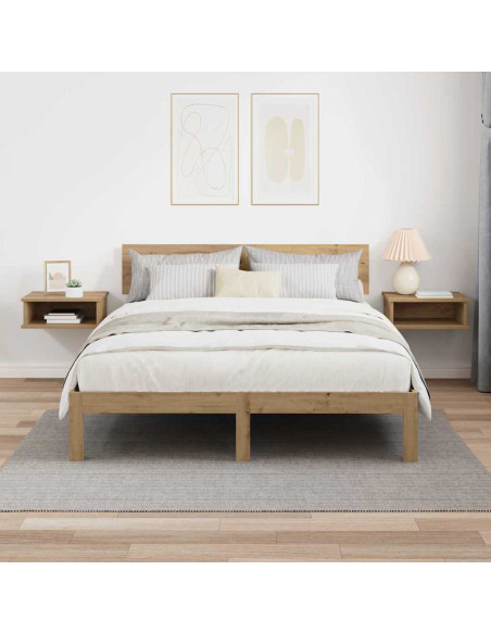 Comodino 2 pcs Rovere artigianale 40 x 31 x 15 cm