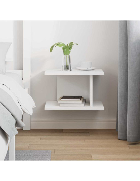 Comodino Bianco 40 x 30 x 25 cm Legno multistrato