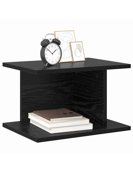 Comodino 2 pcs Rovere Nero 40 x 30 x 25 cm Legno multistrato