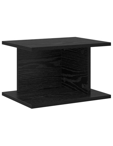 Comodino 2 pcs Rovere Nero 40 x 30 x 25 cm Legno multistrato