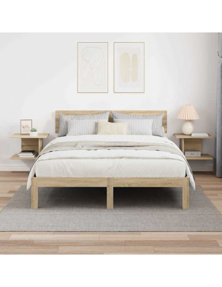 Comodino 2 pcs Rovere Sonoma 40 x 30 x 25 cm Legno multistrato