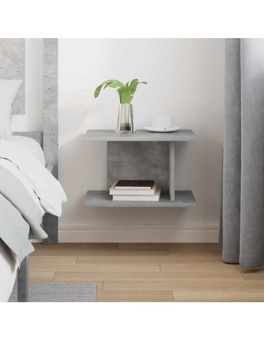 Comodino Grigio cemento 40 x 30 x 25 cm Legno multistrato